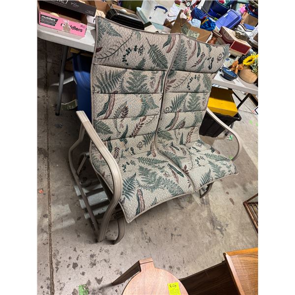 Gliding rocker loveseat