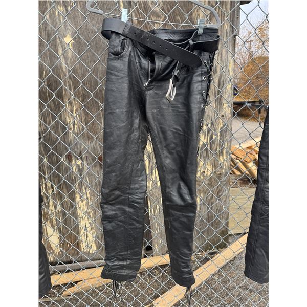 Leather pants size not shown