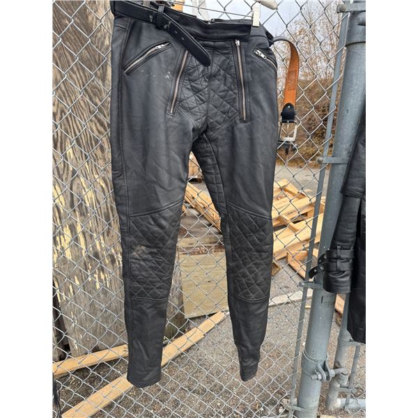 Leather pants size not shown