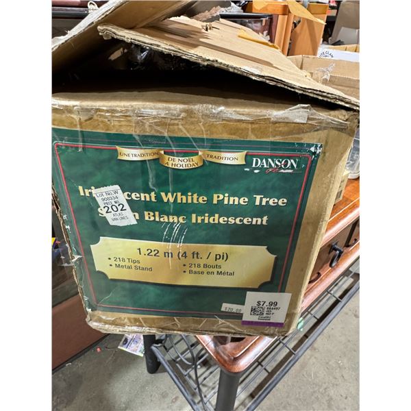 White 4 foot Christmas tree