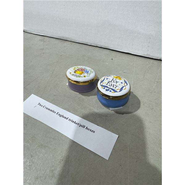 To cruel porcelain and metal trinket/pillbox England