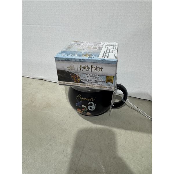 Harry Potter Hogwarts cauldron, and cake mix