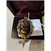 Image 2 : West German 1960s carved glass cameo locket