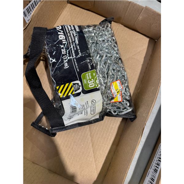 Proof, coil chain, zinc, plated