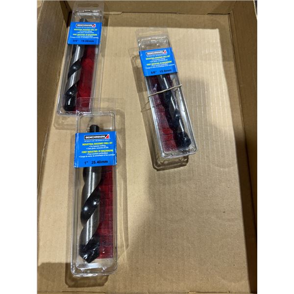 Benchmark three-quarter inch 5/8 of an inch and 1 inch industrial Masonary drill bits