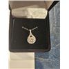 Image 3 : 1.00ct Moissanite stone tear drop necklace