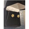 Image 3 : 2.00ct Moissanite stone vivid yellow color 4 claw earrings