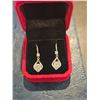 Image 2 : 2.00ct Moissanite tear drop dangle earrings