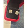 Image 2 : 4.00ct Moissanite stone square shaped earrings