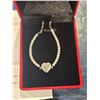 Image 2 : 1.00ct Moissanite stone heart shaped bracelet