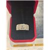 Image 2 : 1.00ct Moissanite square halo ring- Size 11