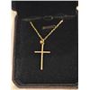 Image 2 : 33.00mm Simulated diamond cross necklace- 18"