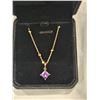 Image 1 : 2.0CT lab-created amethyst necklace