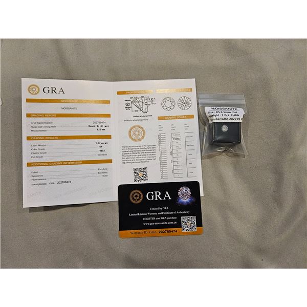 1.0Ct Moissanite stone