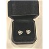 Image 2 : 0.4ct each simulated diamond earrings heart stud