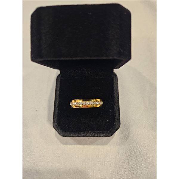 6.0mm Simulated Diamond mens ring