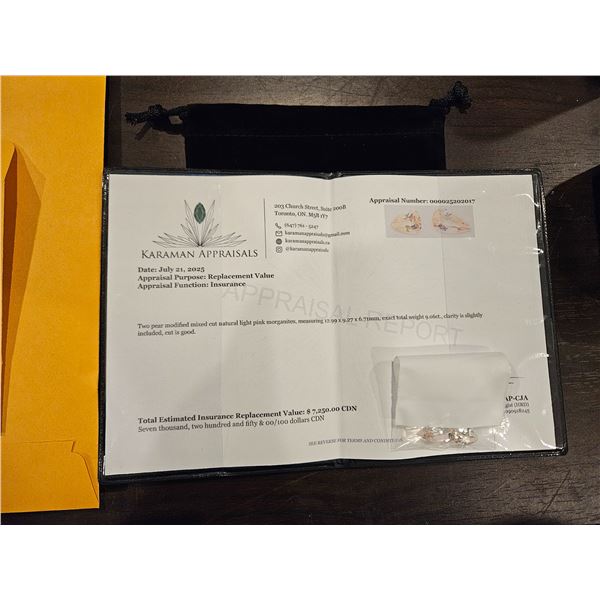 Premium Morganite pair- Pear shaped