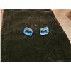 Image 2 : Metallic Blue Flourite pair- Octagon shaped