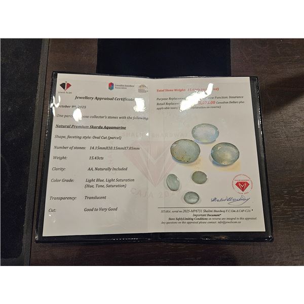Premium Skardy Aquamarine- Oval shaped