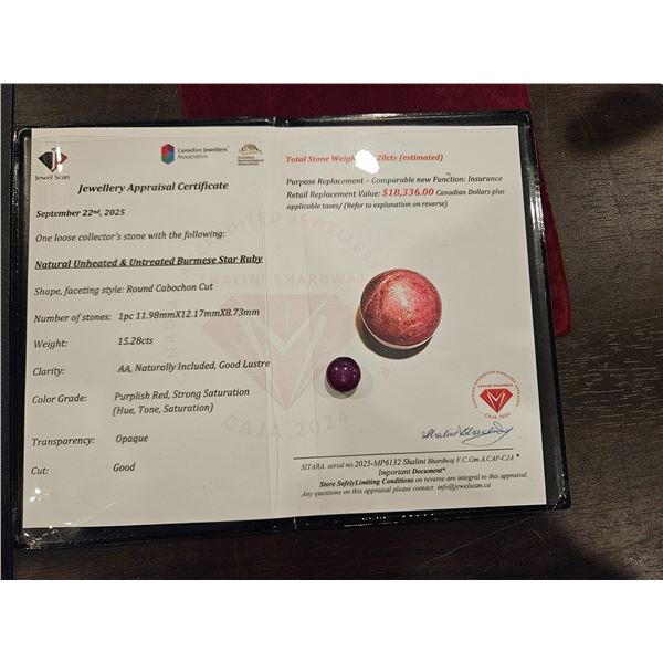 Round Burmese Star Ruby