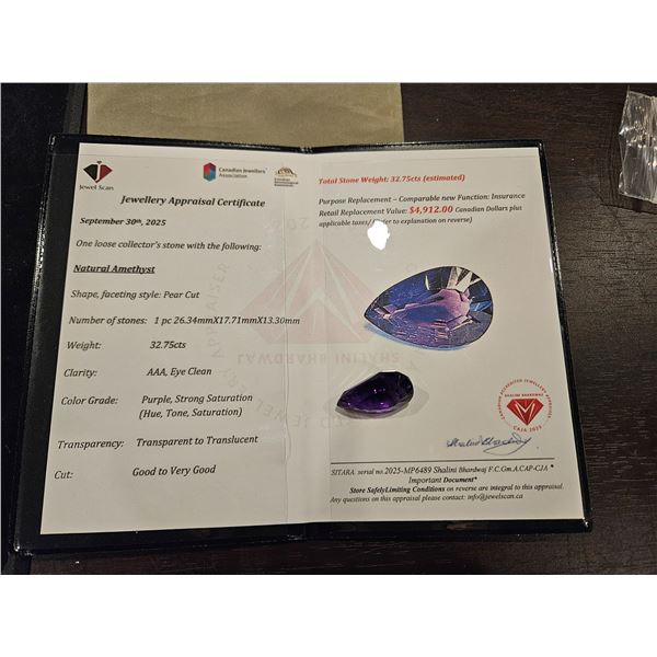 Amethyst- Pear shaped