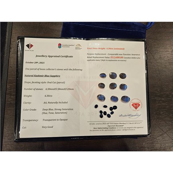 Kashmir Blue Sapphire stones- Oval shaped