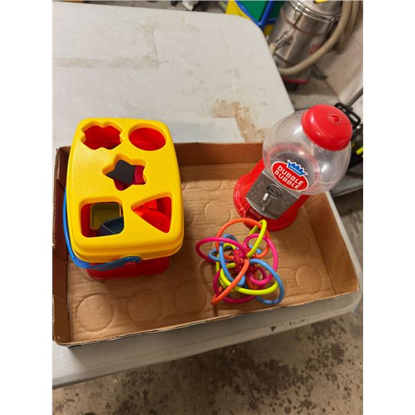 Shape box toy, and bubblegum dispenser