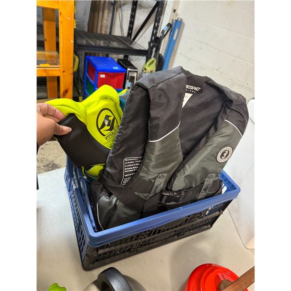 Lifejackets and crate