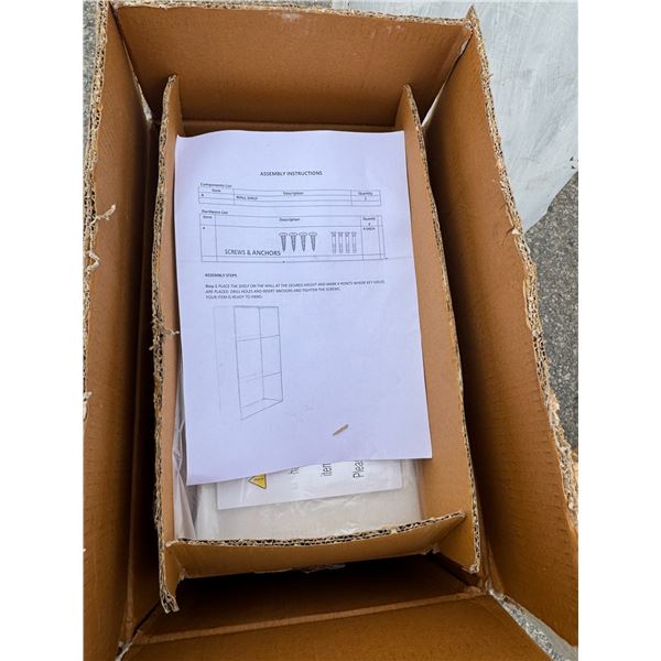 New glass and brass shelf