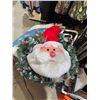 Image 1 : Fiber optic Santa wreath