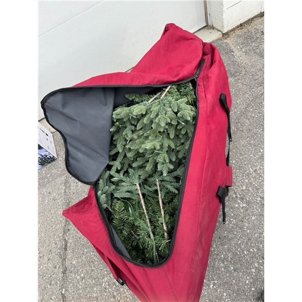 Pre-lit Christmas tree in bag