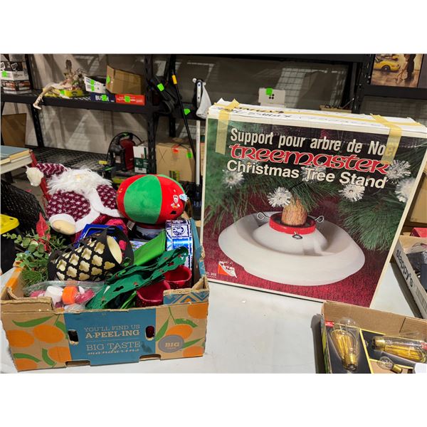 Christmas tree stand, and Christmas