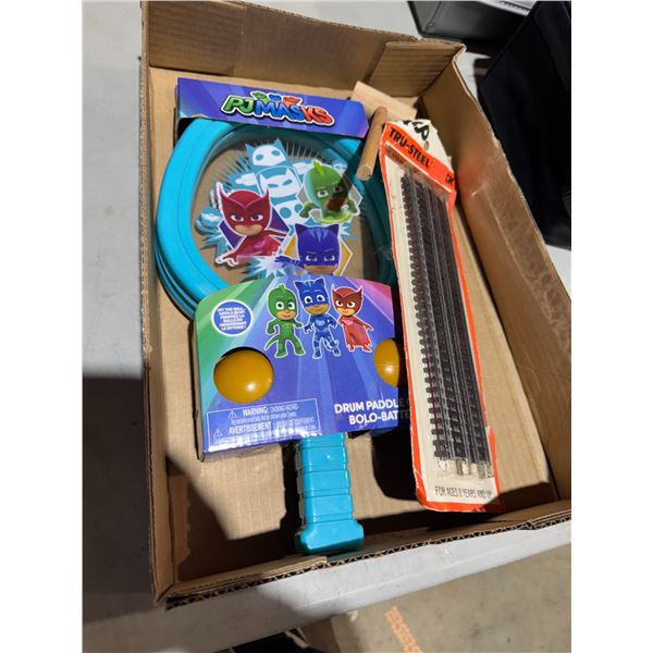 Toys and train track