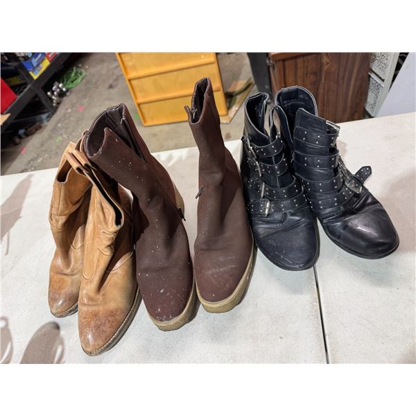 3 pairs shoes size 9 to 10