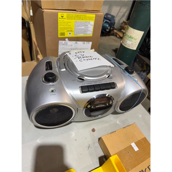 Three-way CD radio cassette player