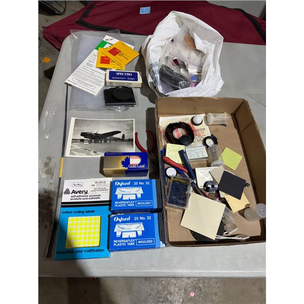 Airplane picture, stationary, and other crafting items