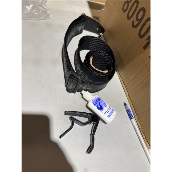 What guitar strap and other guitar items?