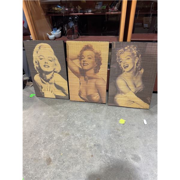 Marilyn three-piece artwork