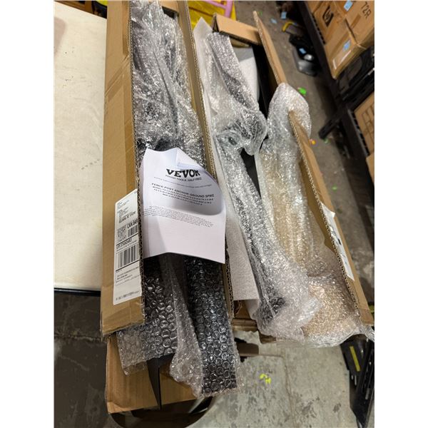 Fence post anchor ground spikes