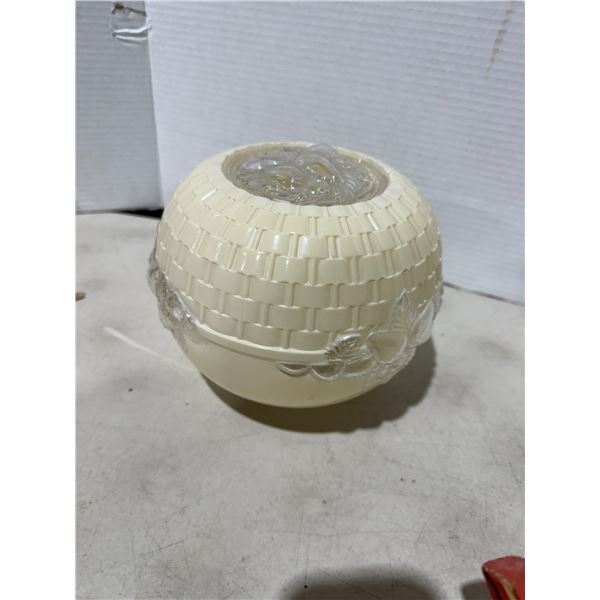 Vintage 1930s art deco globe shade 3 14/16 fitter