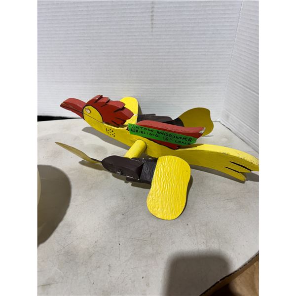 Vintage roadrunner whirligig  16 inches long