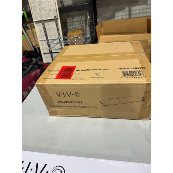 VIVO mount KB05ES black clamp on small keyboard tray