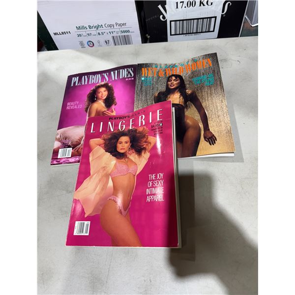 Playboy, nudes, wet and wild woman and Lingerie Playboy book