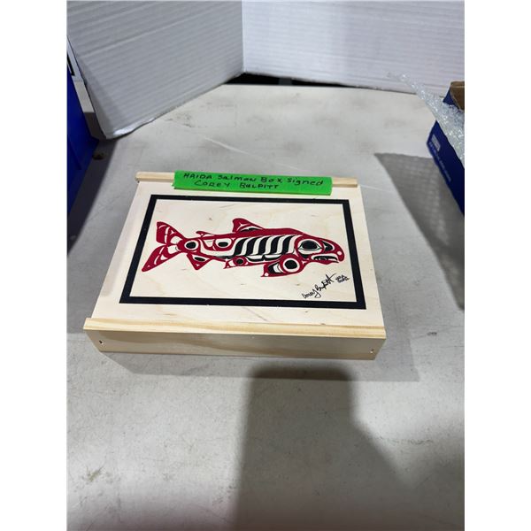 Hi there, salmon Box signed Corey bullpit