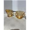 Image 1 : Carnival glass, cream, and sugar
