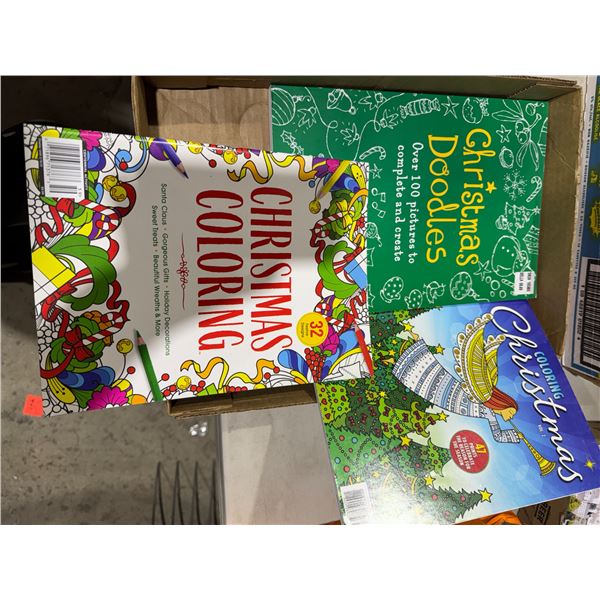 Christmas doodling and coloring books