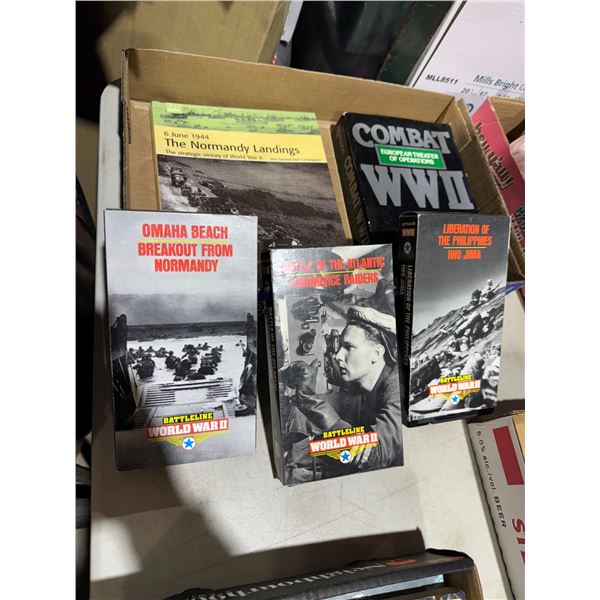 World War II VHS's and books