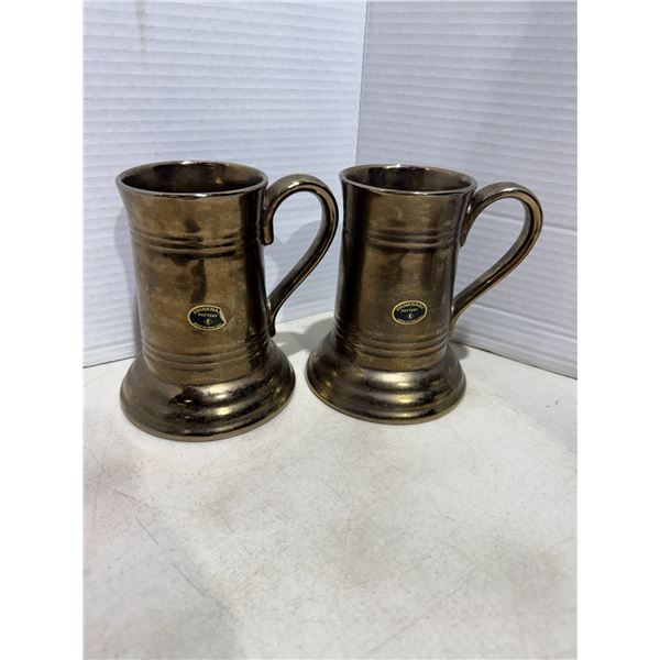 PRINKNASH pottery made in England mugs