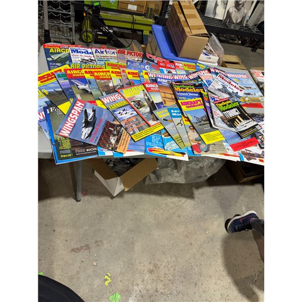 Wings fan aircraft and other aviation magazines and modeling magazines