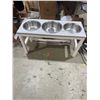 Image 1 : Pet food and water stand